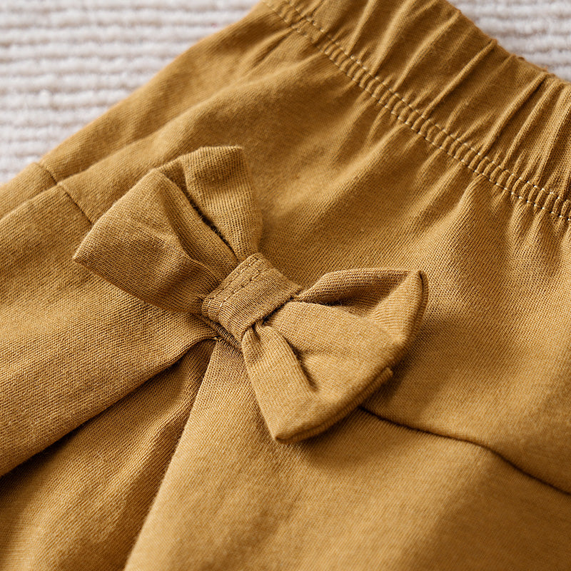 Girls Round Neck Pure Cotton Top with Skirt