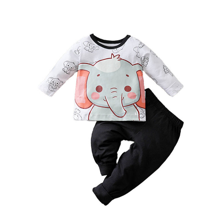 Infants Printed Pure Cotton T-shirt With Trousers