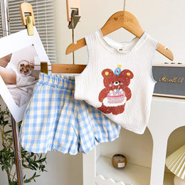 Printed Top and Skirt Set