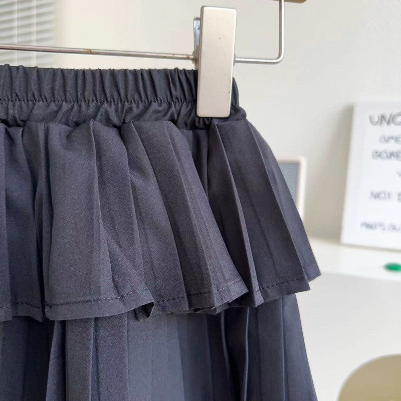 Checked Top and Skirt Set
