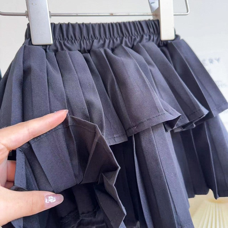 Checked Top and Skirt Set