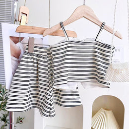 Striped Top and Trousers Set