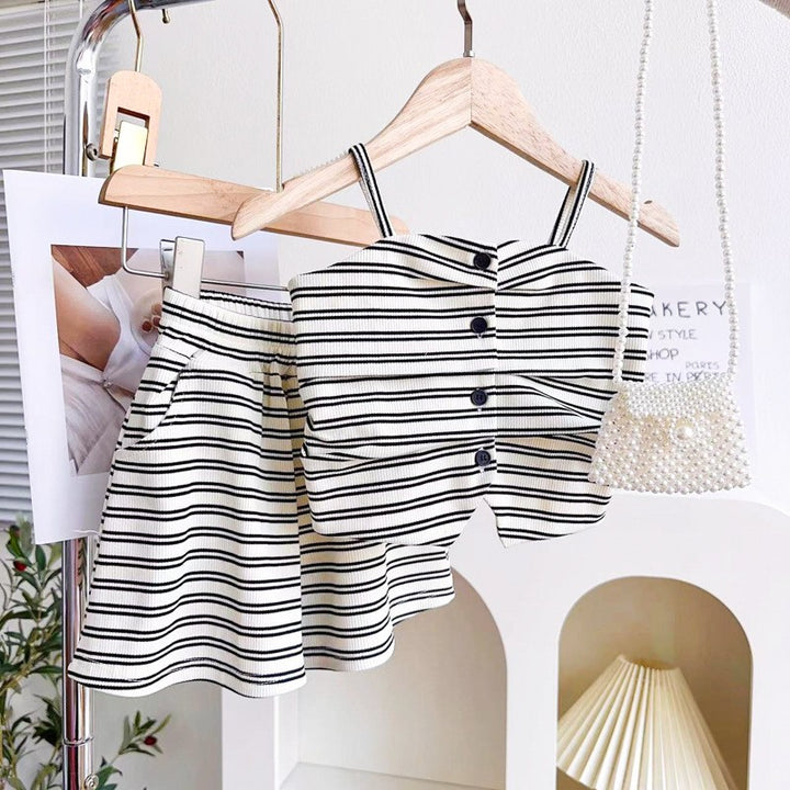 Striped Top and Trousers Set