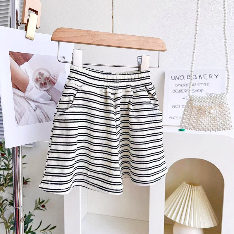 Striped Top and Trousers Set