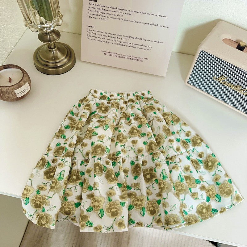 Solid Top and Skirt Set