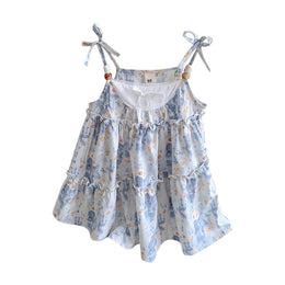 Girls Floral Printed A-Line Midi Dress