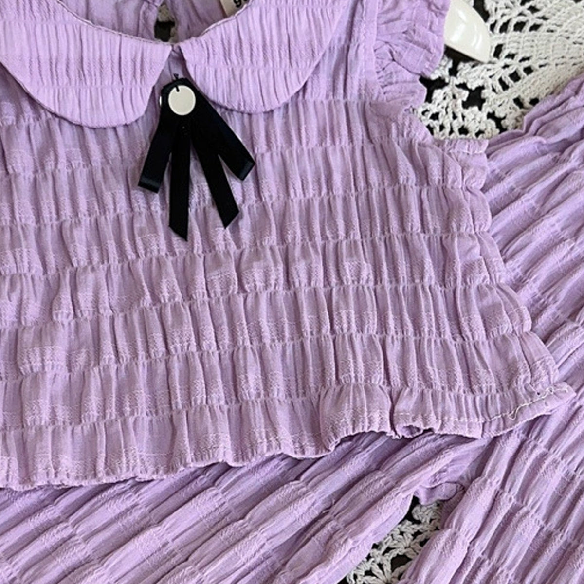 Solid Top and Trousers Set