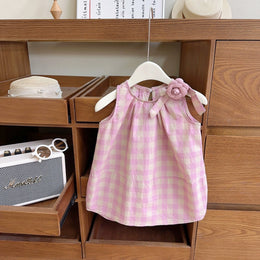 Checked A-Line Dress