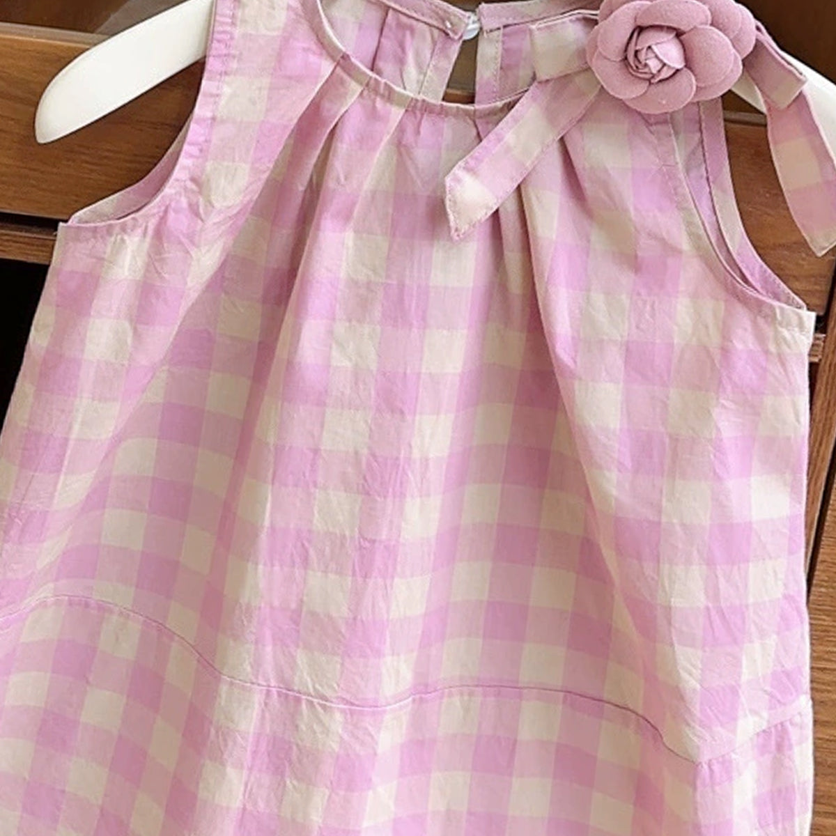 Checked A-Line Dress