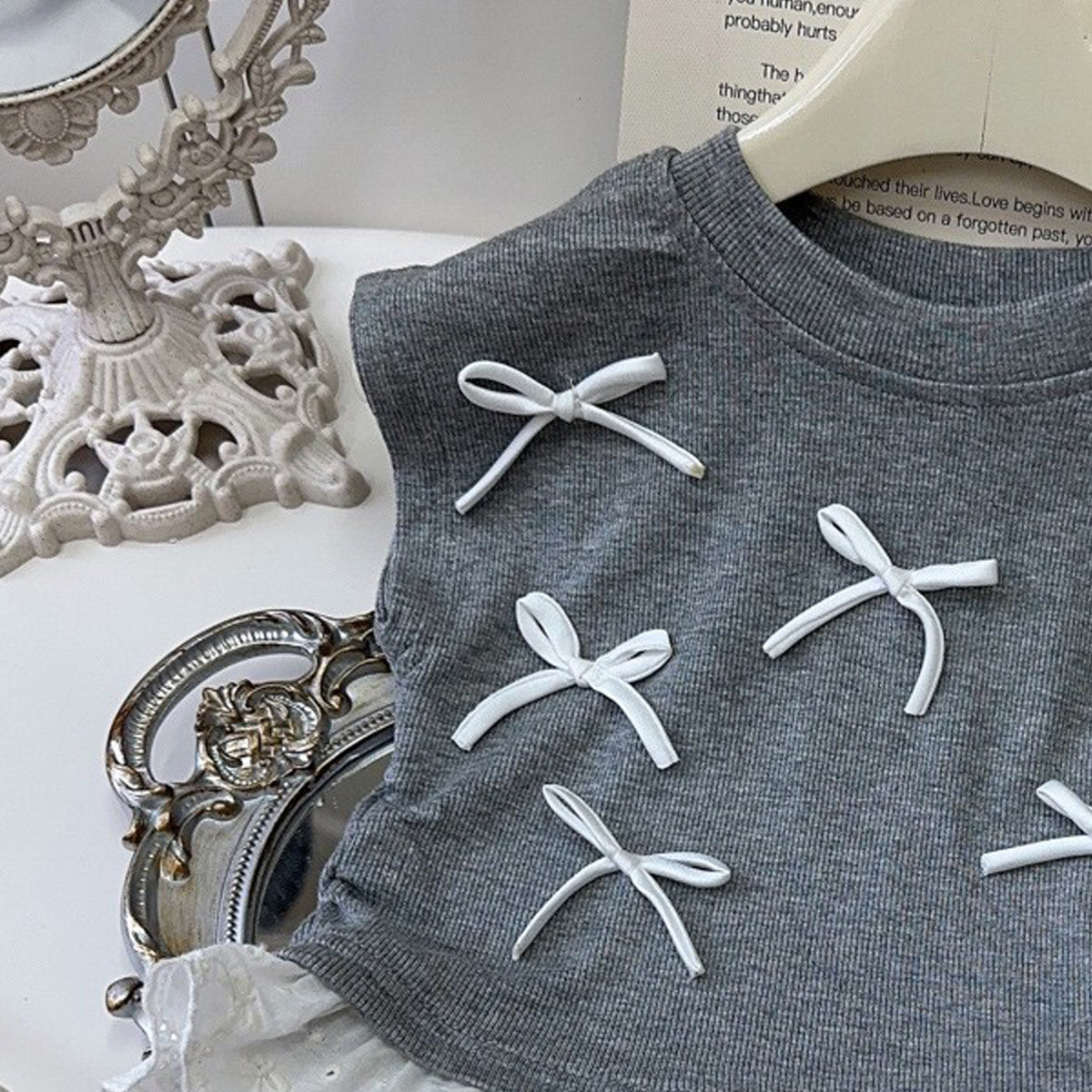 Girls Round Neck Top With Trousers