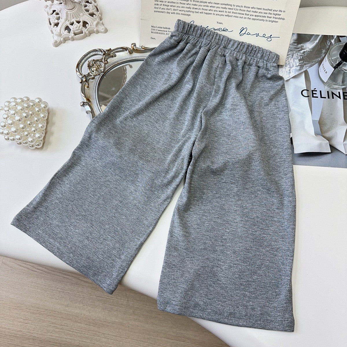 Girls Round Neck Top With Trousers