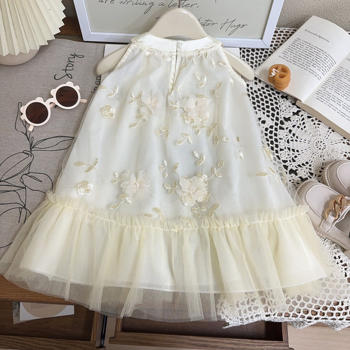 Women Solid Embroidered Lace A-Line Midi Dress