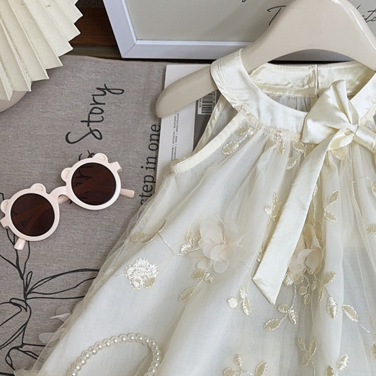 Women Solid Embroidered Lace A-Line Midi Dress