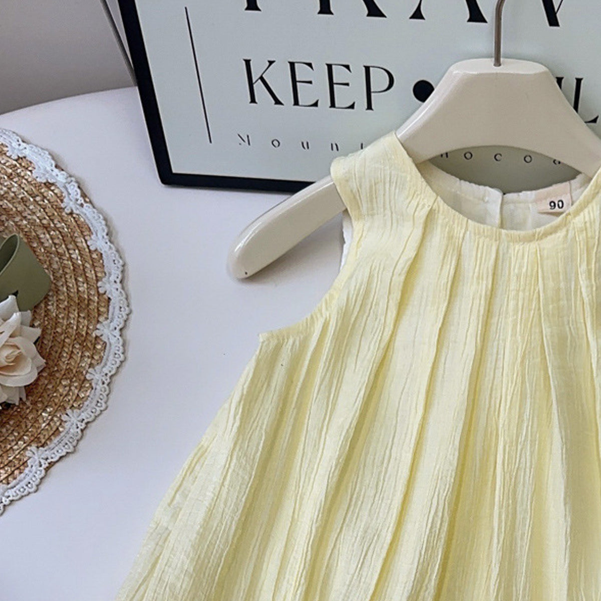 Girls Self Design Layered A-Line Dress