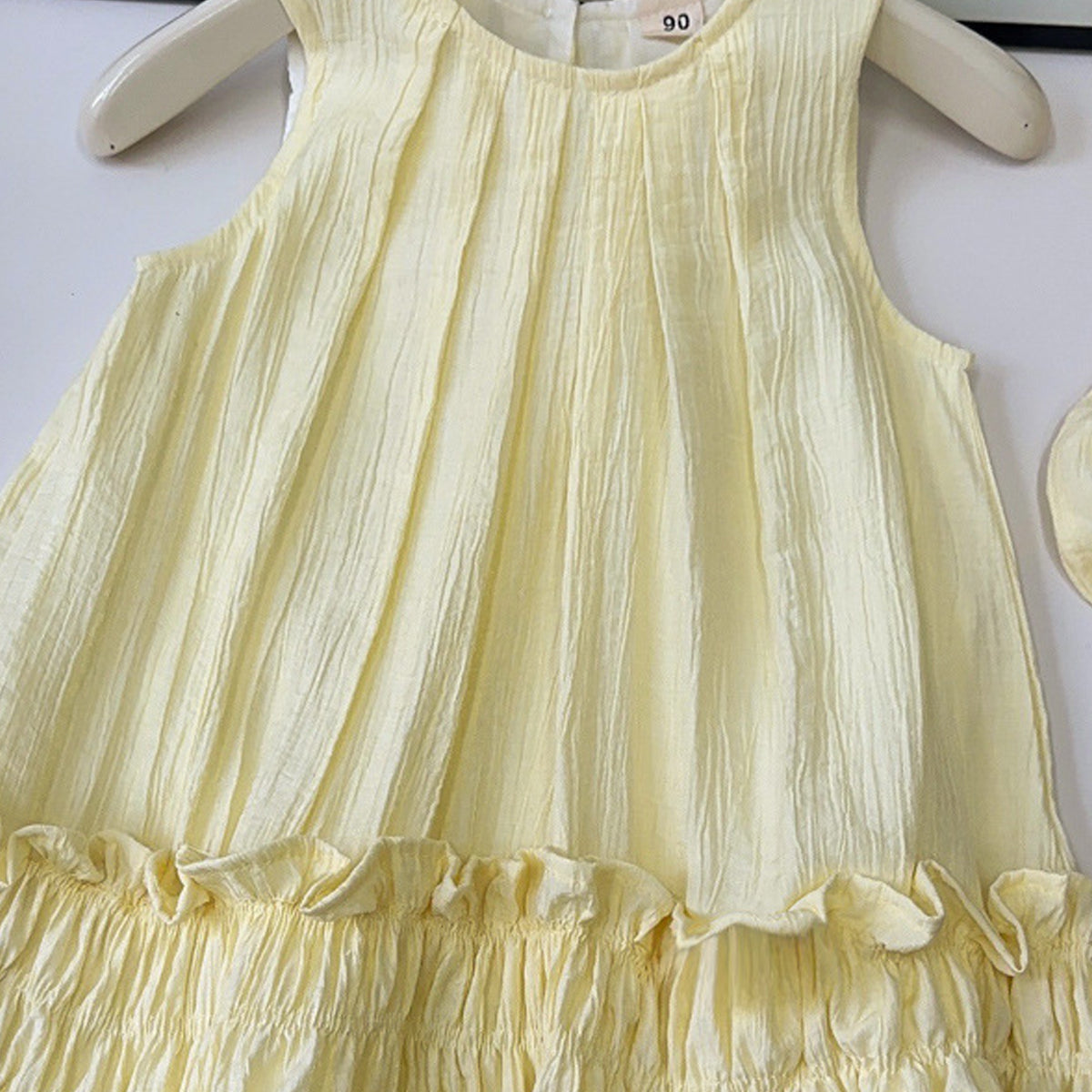 Girls Self Design Layered A-Line Dress