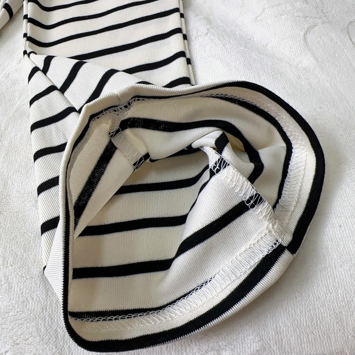 Girls Striped Shoulder Straps Top With Trousers