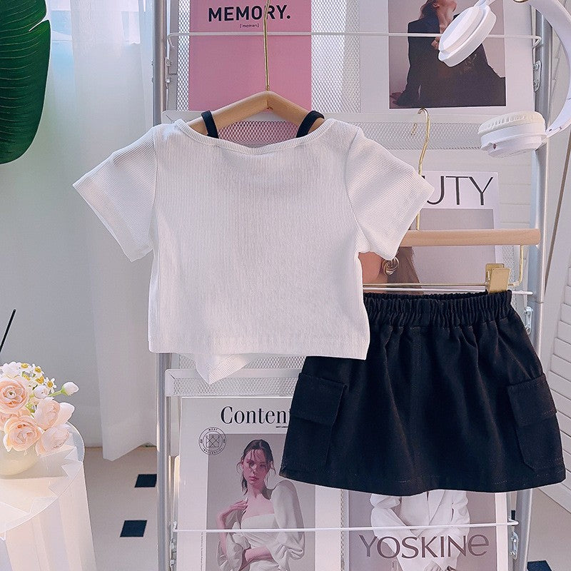 Printed Top and Skirt Set