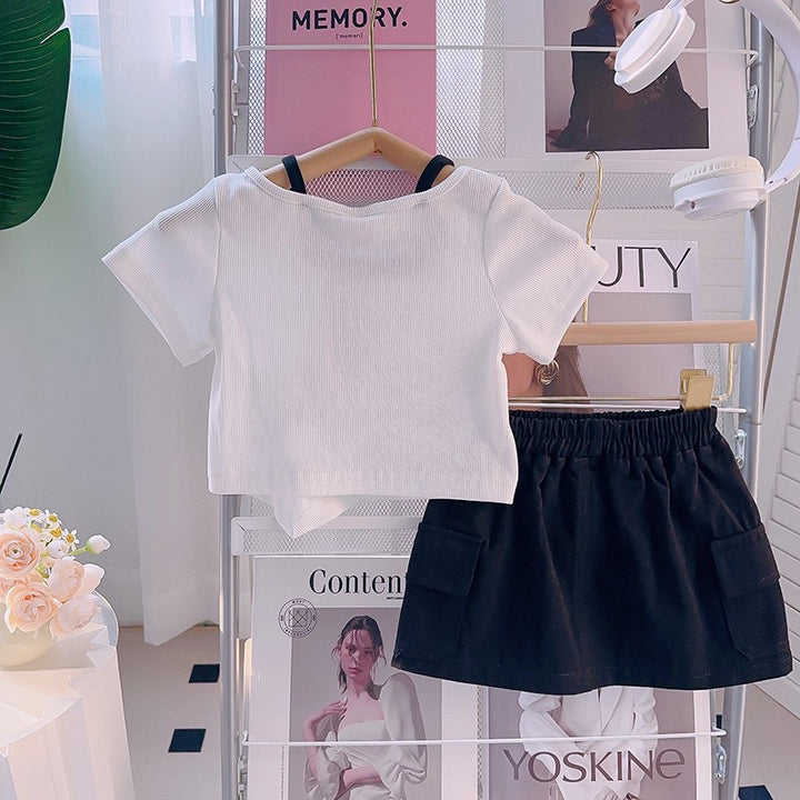 Printed Top and Skirt Set