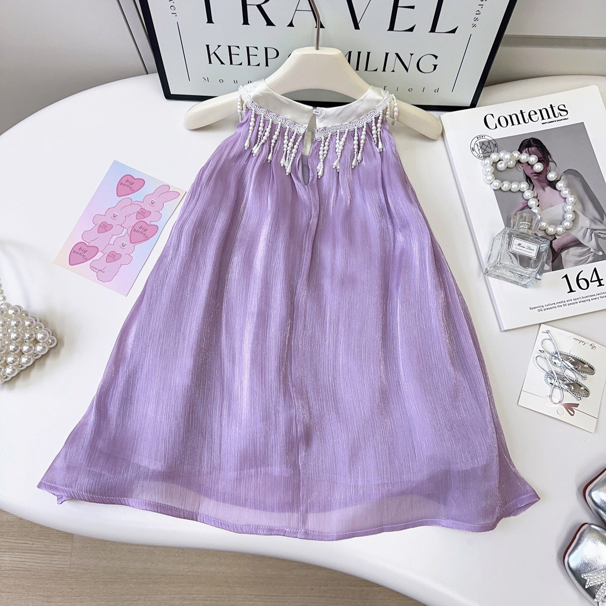 Girls  Round Neck A-Line Dress