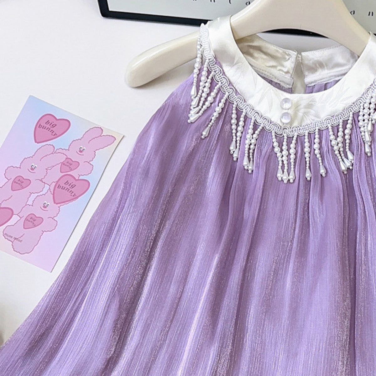 Girls  Round Neck A-Line Dress