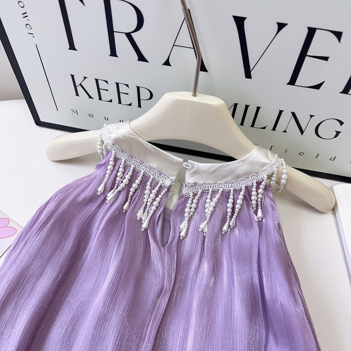 Girls  Round Neck A-Line Dress