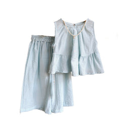 Girls Sleeveless Top With Trouser