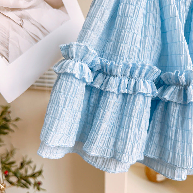 Girls Printed Pure Cotton Top With Skirt