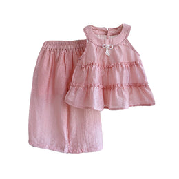 Girls Sleeveless Top With Trousers