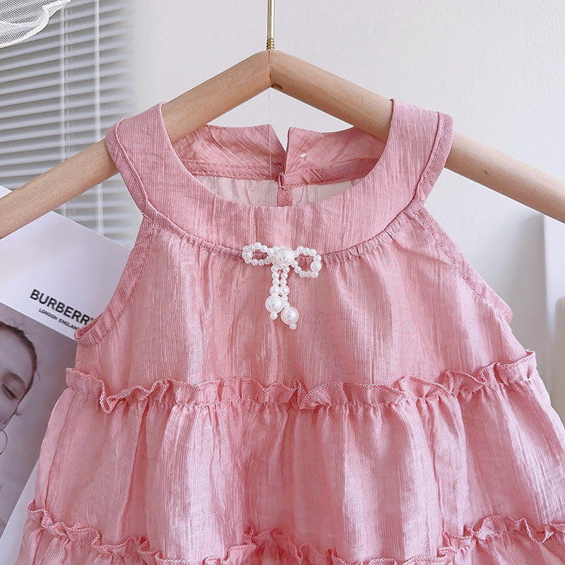 Girls Sleeveless Top With Trousers
