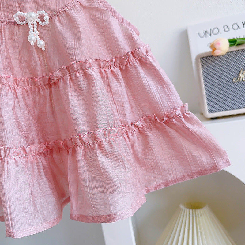 Girls Sleeveless Top With Trousers
