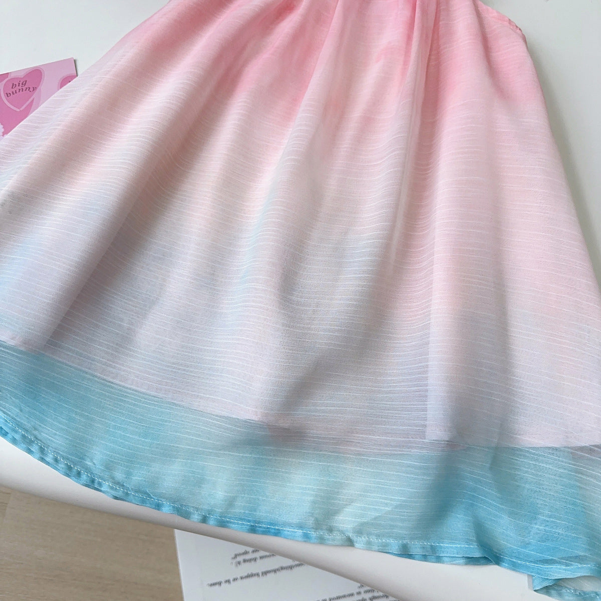 Girls Ombre Shoulder Straps A-Line Dress