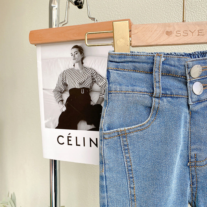 Girls Blue Clean Look Jeans