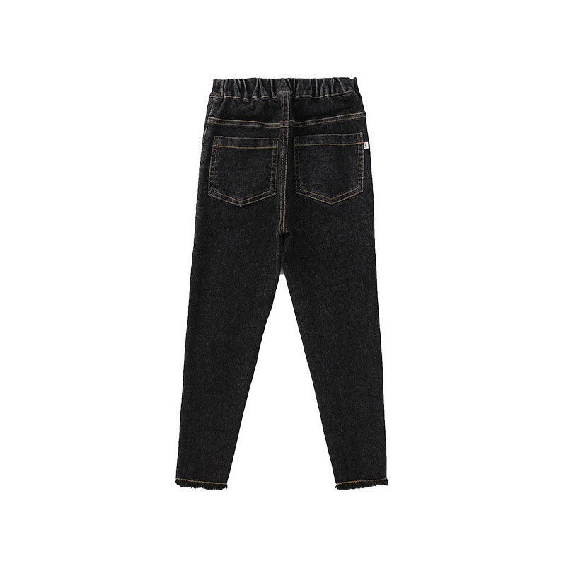 Girls Mid-Rise Clean Look Cotton Jeans