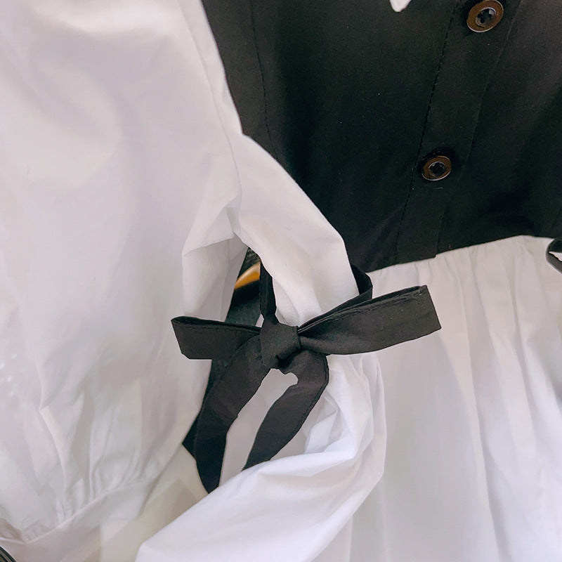 Colourblocked Fit & Flare Shirt Dress