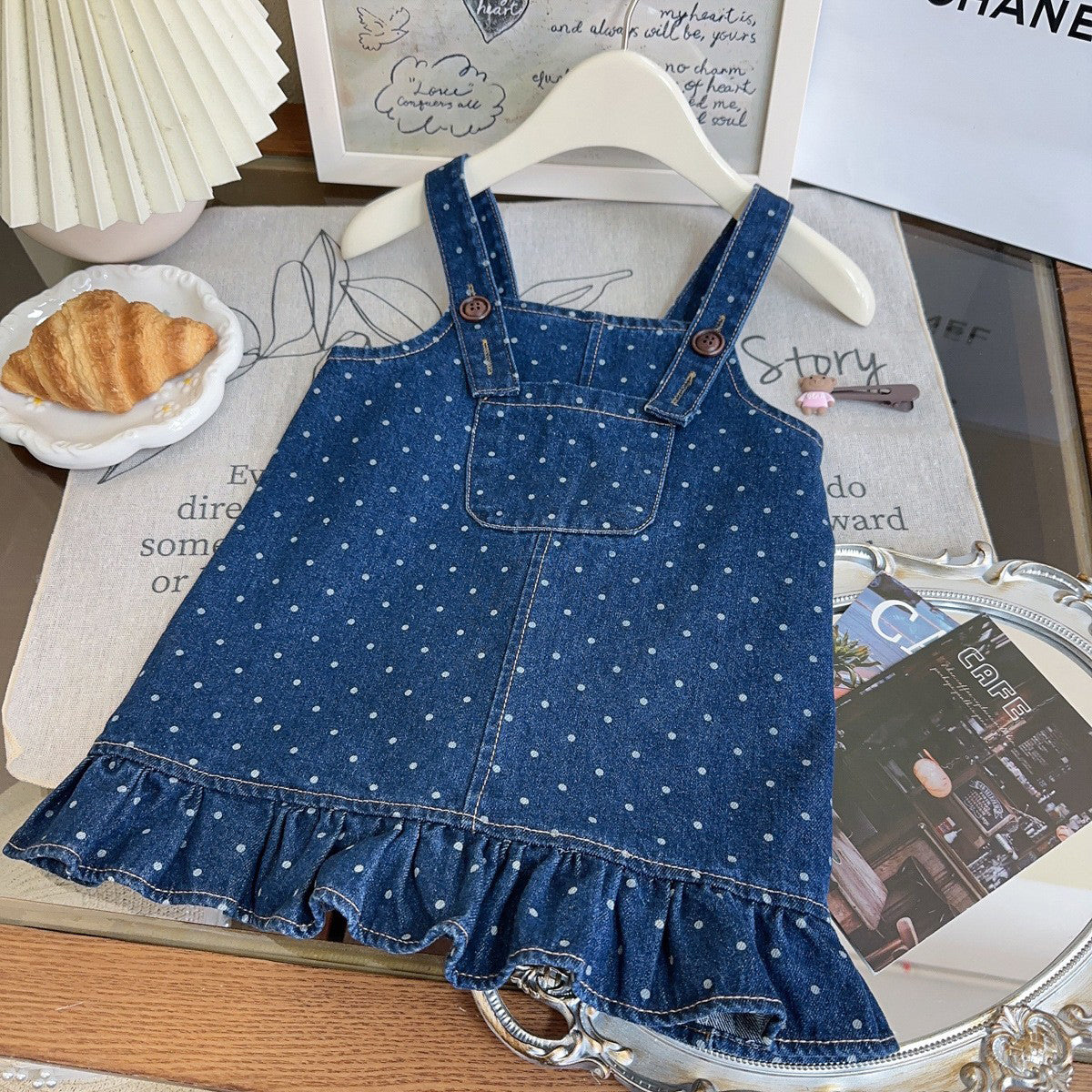 Printed Flared Dungarees