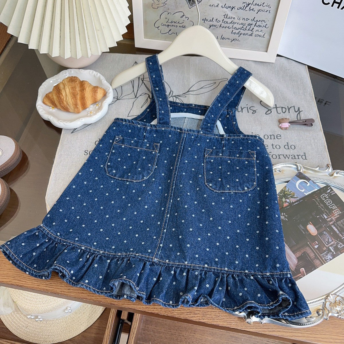 Printed Flared Dungarees