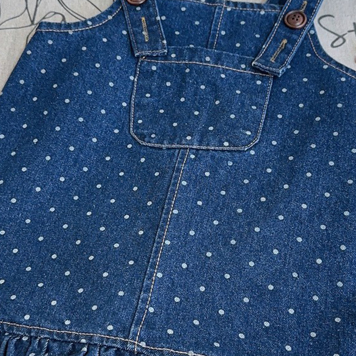 Printed Flared Dungarees