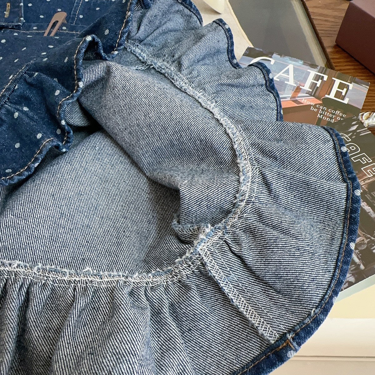 Printed Flared Dungarees