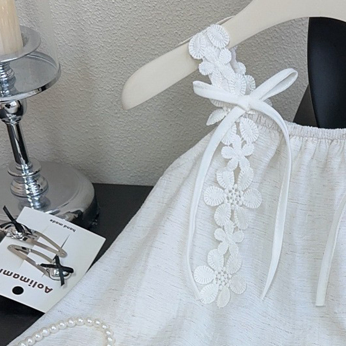 Girls Lace A-Line Midi Dress