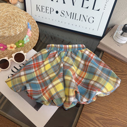 Checked Mid-Rise Regular Shorts