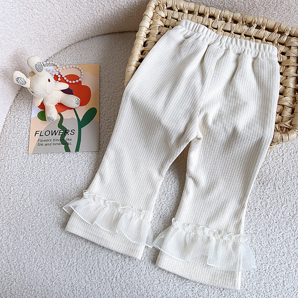 Girls Pleated Chinos Trousers