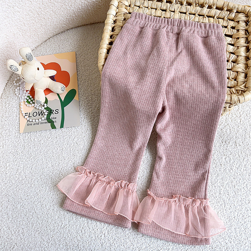 Girls Pleated Chinos Trousers