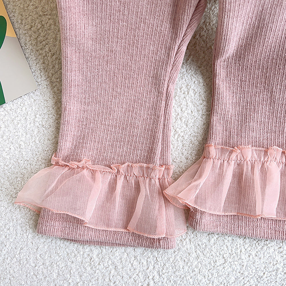 Girls Pleated Chinos Trousers