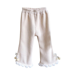 Girls Mid-Rise Easy Wash Pleated Trousers