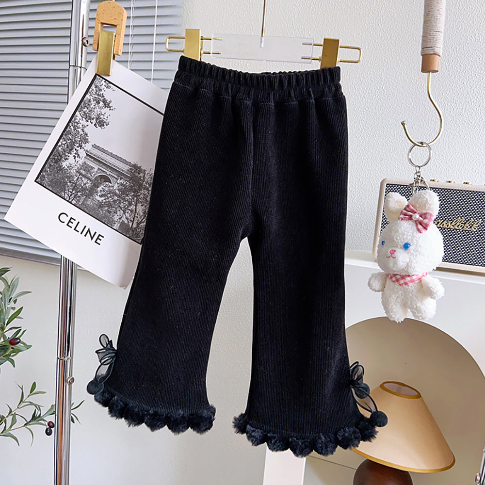 Girls Regular Fit Easy Wash Pleated Trousers