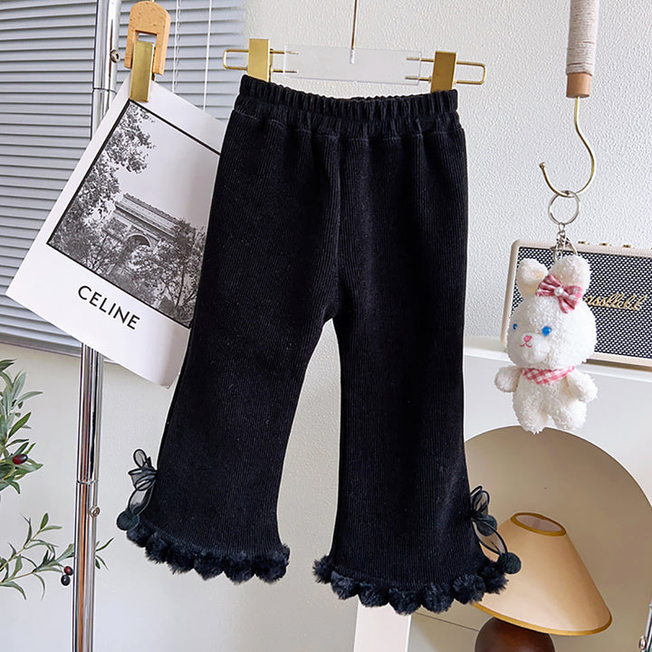 Girls Regular Fit Easy Wash Pleated Trousers