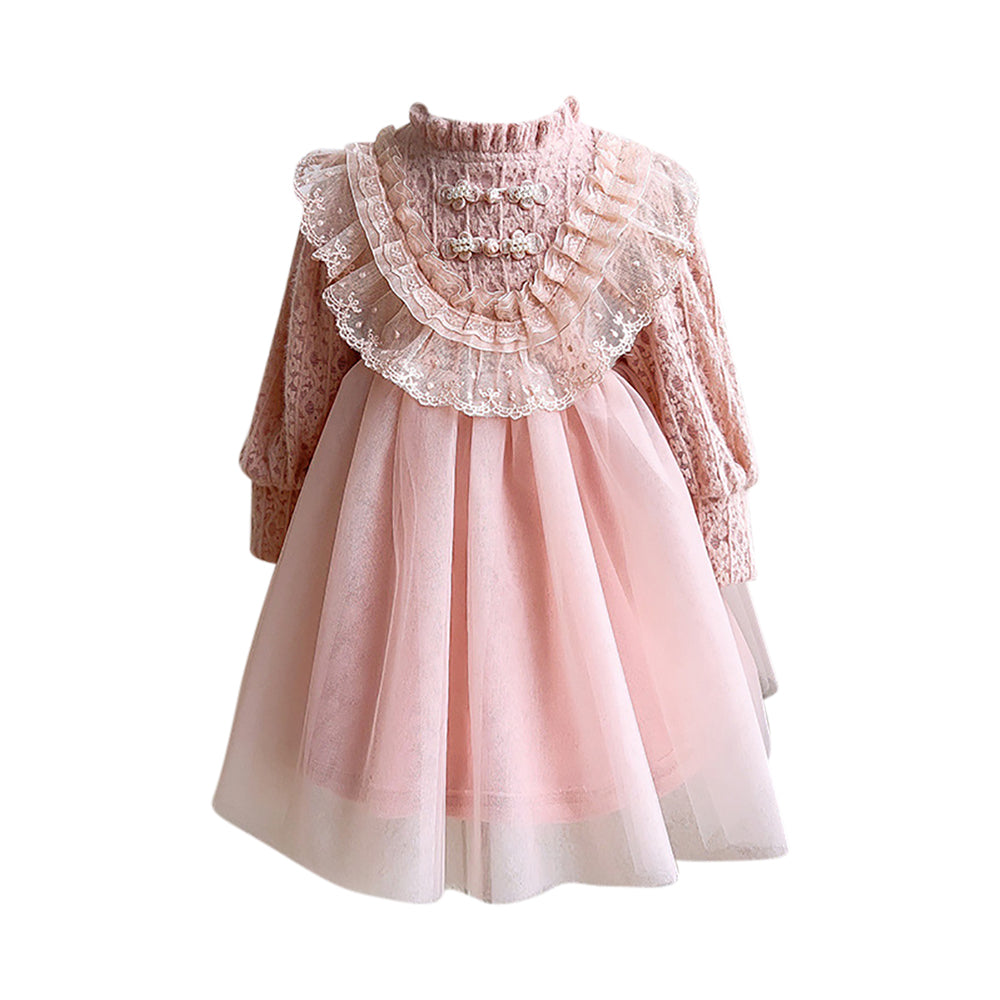 Girls Embroidered Fit & Flare Dress