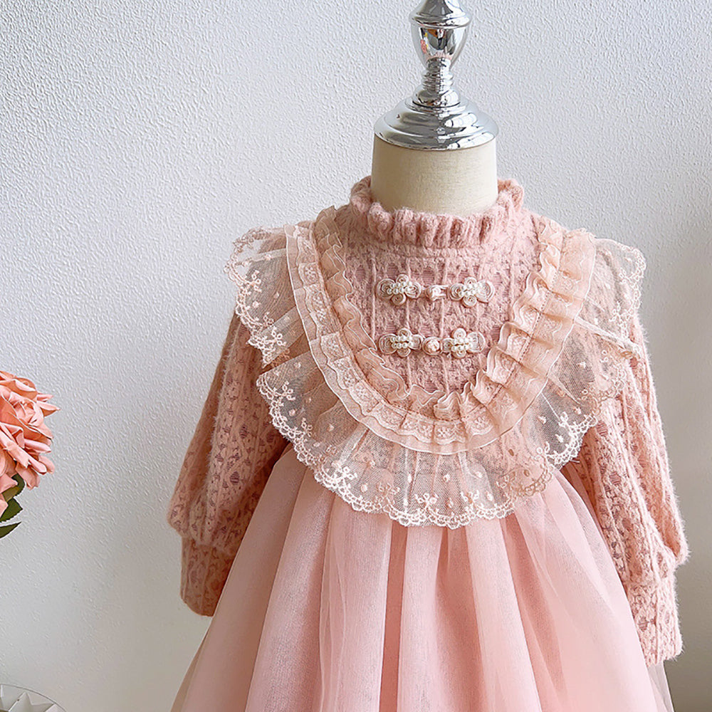 Girls Embroidered Fit & Flare Dress