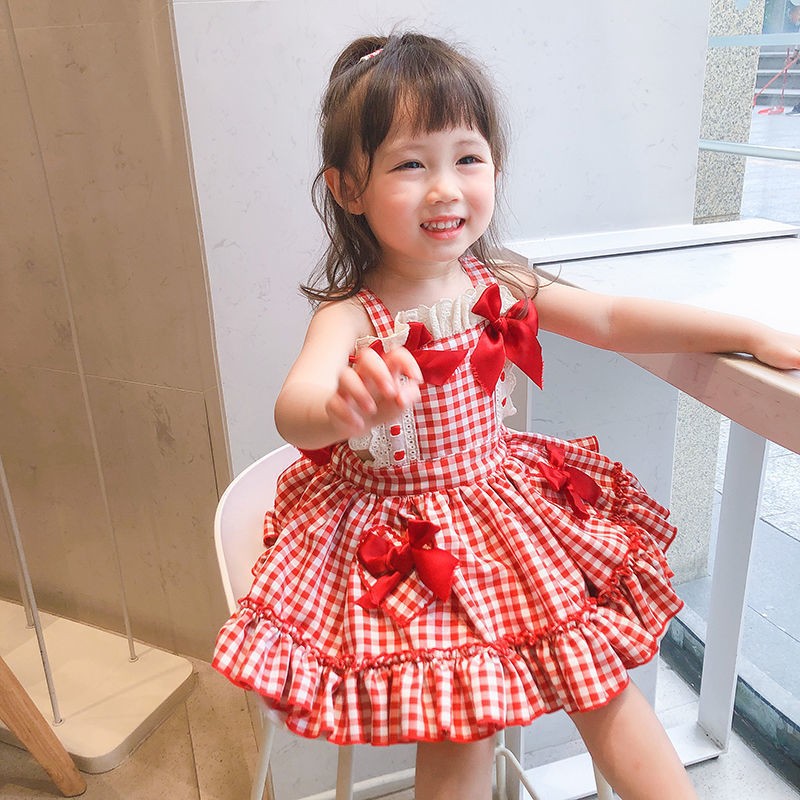 Checked Applique A-Line Mini Dress