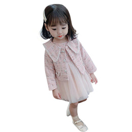 Girls Crepe A-Line Midi Dress